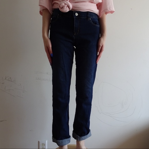 STRAIGHT CUT CLASSIC BLUE JEANS - Picture 1 of 5